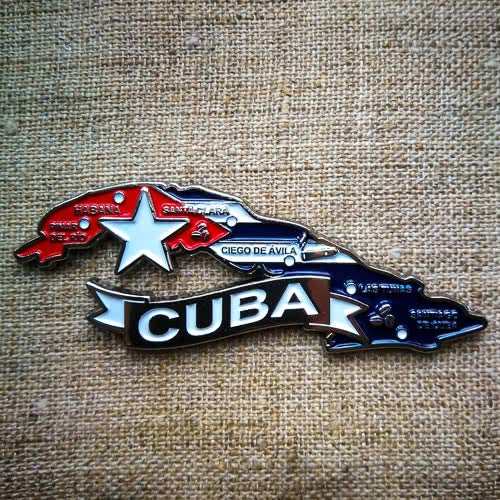 Imã Cuba – Imã Mapa Cuba Bandeira Cidades Símbolos - Mapa Mundi Magnético - Imã Geladeira Cuba