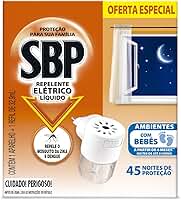 Repelente Elétrico Líquido SBP 45 Noites Novo Aparelho + Refil