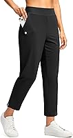 GGradual Women's Stretchy Ankle 7/8 Golf Pants Petite 3 Pockets Inner Drawstring Travel Work Pants