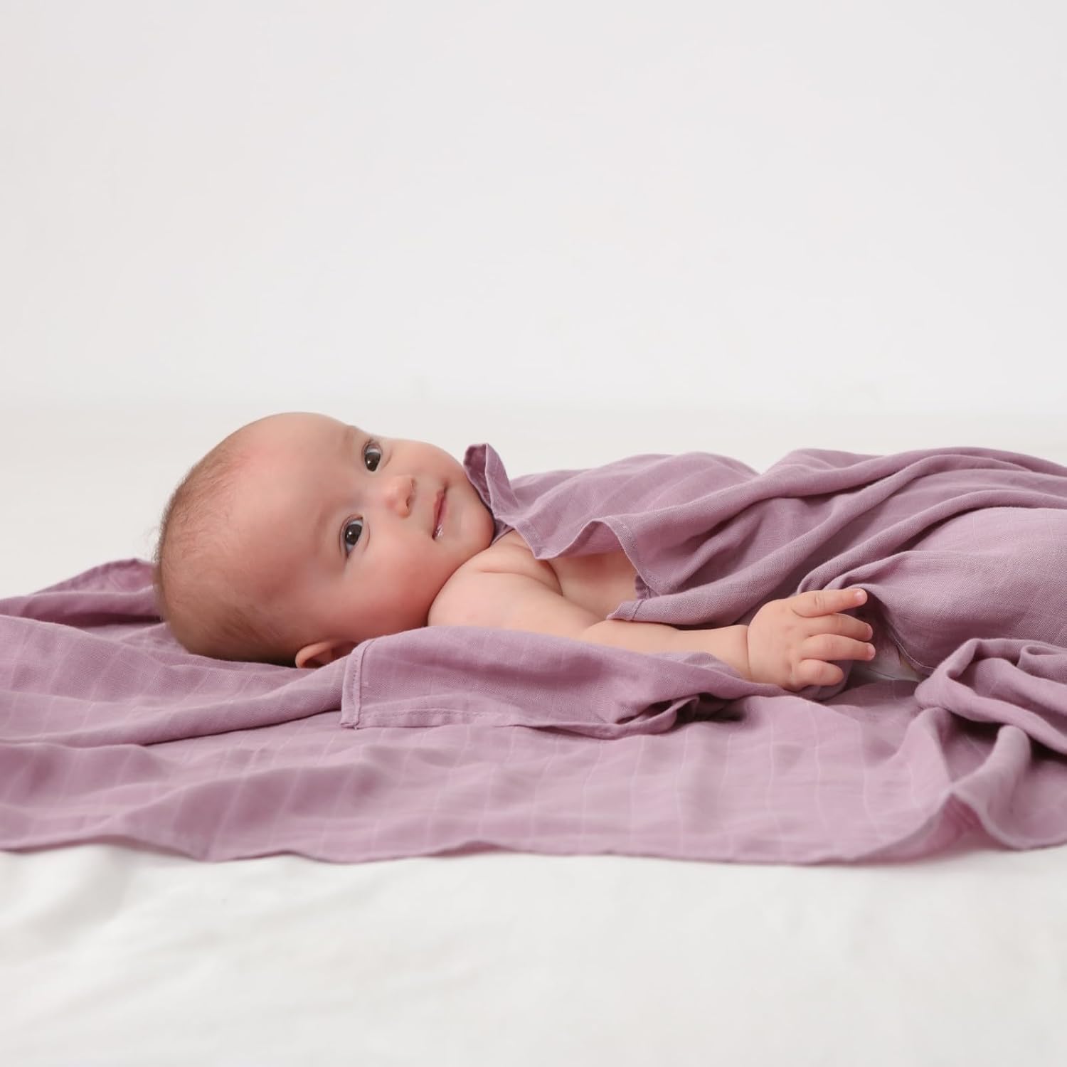 Insular Muslin Swaddle Blanket (Red&Purple&Pink Tree&Floral)