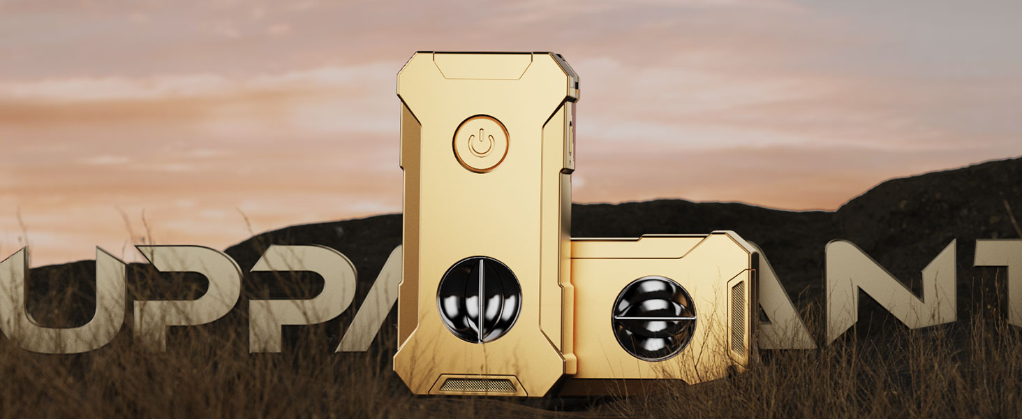 Encendedor soplete 5 en 1 con llama doble y estuche dorado miniatura 7