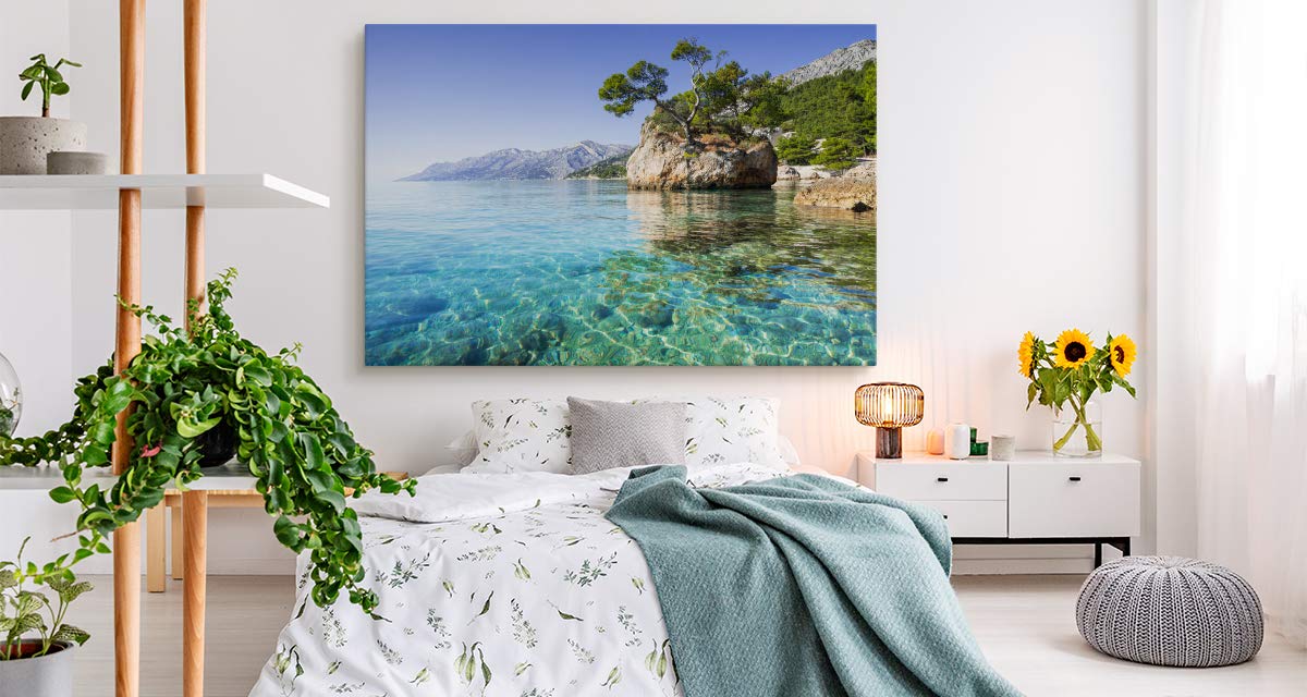 Muralo Wandbilder Meer, Kroatien, Makarska, Riviera, Natur - 120x80 cm
