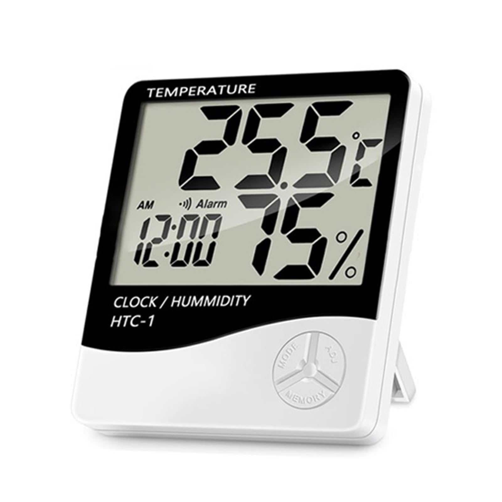 Środowisko Termometr LCD Temperatura Wilgotność Zegar Miernik Stacja zewnętrzna Zewnętrzna wewnętrzna stacja pogodowa dla domu, A