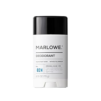 MARLOWE. Aluminum Free Mens Deodorant Stick, Original Sage & Fir, 2.5 oz | Deodorant that helps fight odor with aluminum-free protection. Clean vegan formula with Original Sage + Fir scent.