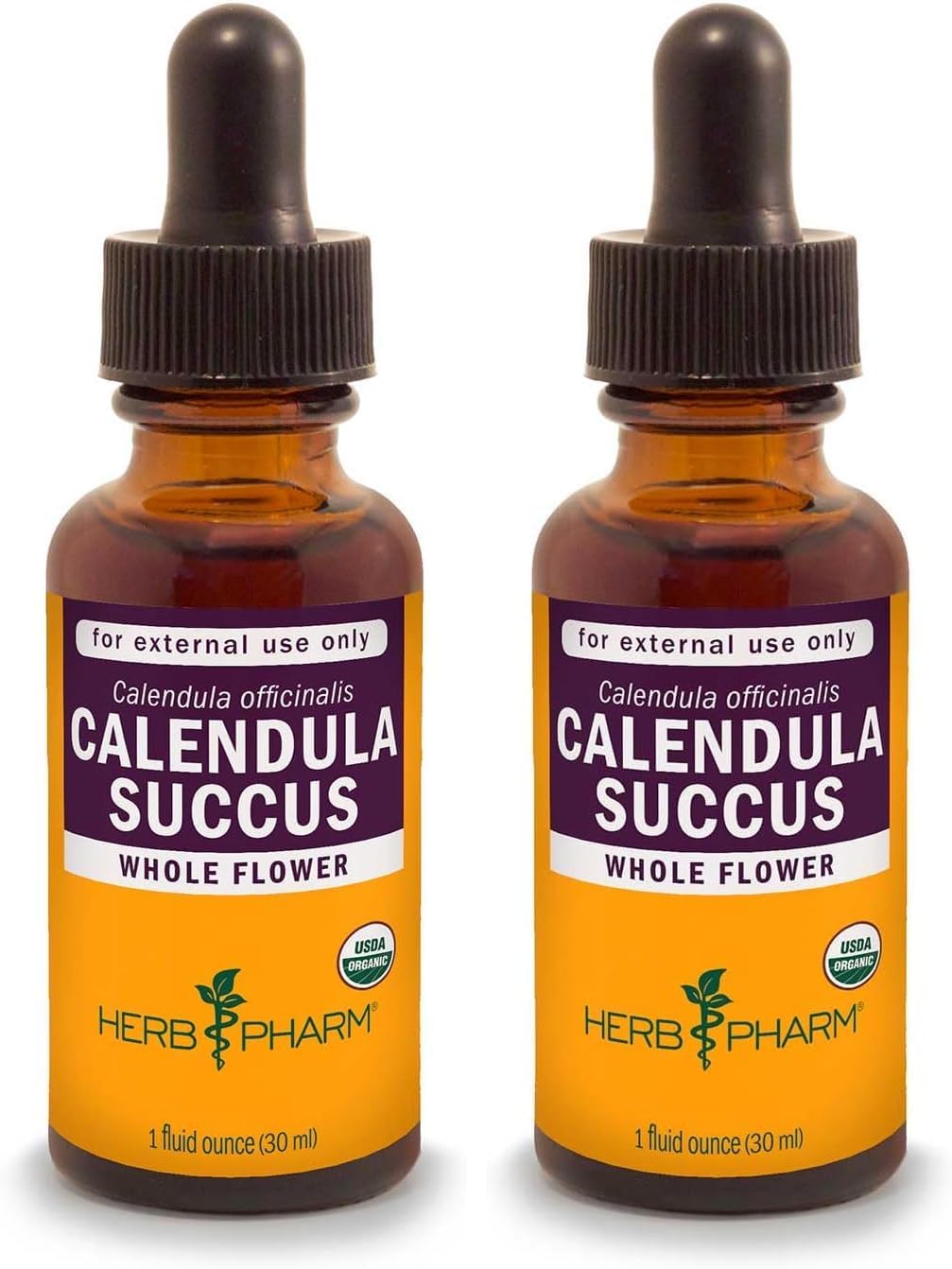 Certified Organic Calendula Succus Liquid Topical Extract for Minor Pain Support - 1 Ounce (Pack of 2)