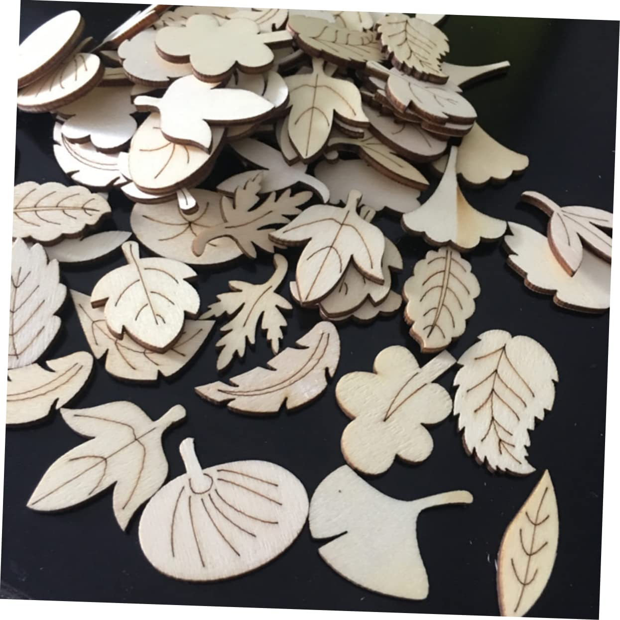 450 Piezas Adornos De Madera Rebanada De Artesanía De Bricolaje Rebanada De Madera De Bricolaje Material Artesanal De Bambú