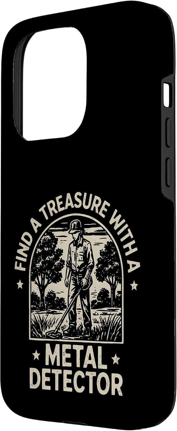 Funny Saying Find Treasure with Metal Detector Case for iPhone 15 Pro image 2