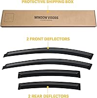 Vista 370 de Visera de ventana para Chevy Silverado 1500/GMC Sierra 1500/Avalanche/Suburban Crew Cab 2007-2013, protectores de lluvia, deflector de ventilación