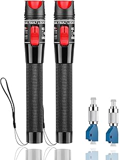 fyboptwu - 2pc 50MW 50KM Visual Fault Locator VFL Fiber Tester Visual Fault Locator Fiber Optic Cable Tester with 2pcs Singlemode 9/125um FC Male to LC Female Adapter