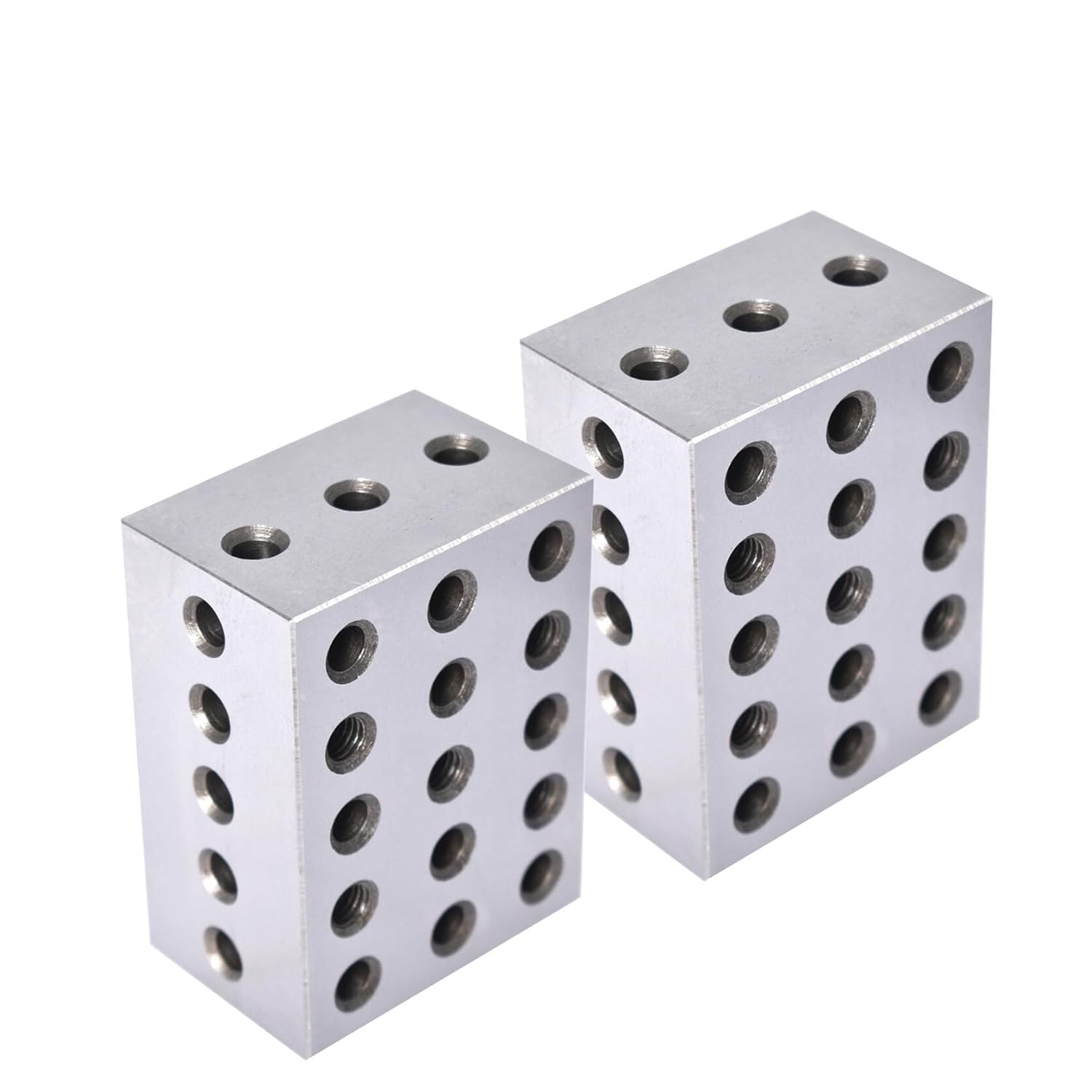 2-3-4 Blocks Matched Pair 23 Holes (2x3x4) Hardened Steel RC 55-62 234 Precision Ground Machinist Set Up Blocks