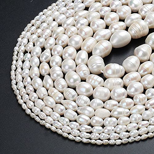 Perlas de agua dulce blancas para crear accesorios y manualidades creativas