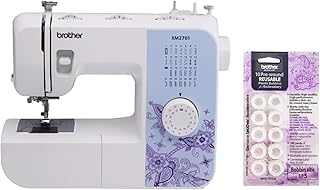 Brother XM2701 Sewing Machine, Lightweight Machine with 27 Stitches, 10-Pack Pre-Wound Bobbins Included