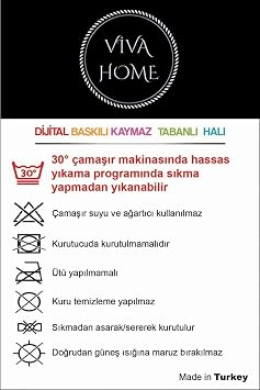 Viva Home Antrasit Yıkanabilir Kaymaz Tabanlı Leke Tutmaz Kesme Rulo Yolluk Özel Ölçülü Halı Ar1431, Antrasit, 100 X 150