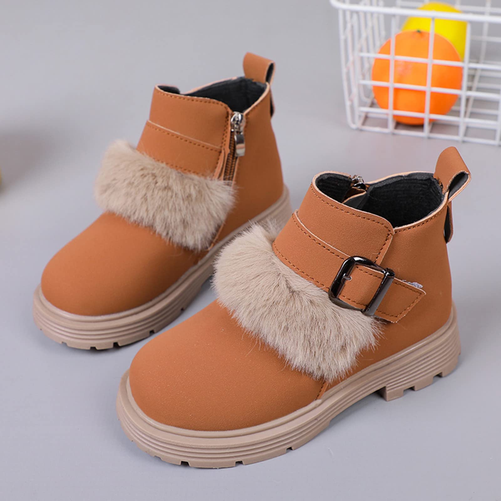 Botas De Cuero Para Niña - Impermeables, Antideslizantes, Transpirables, Talla 36, Color Nude