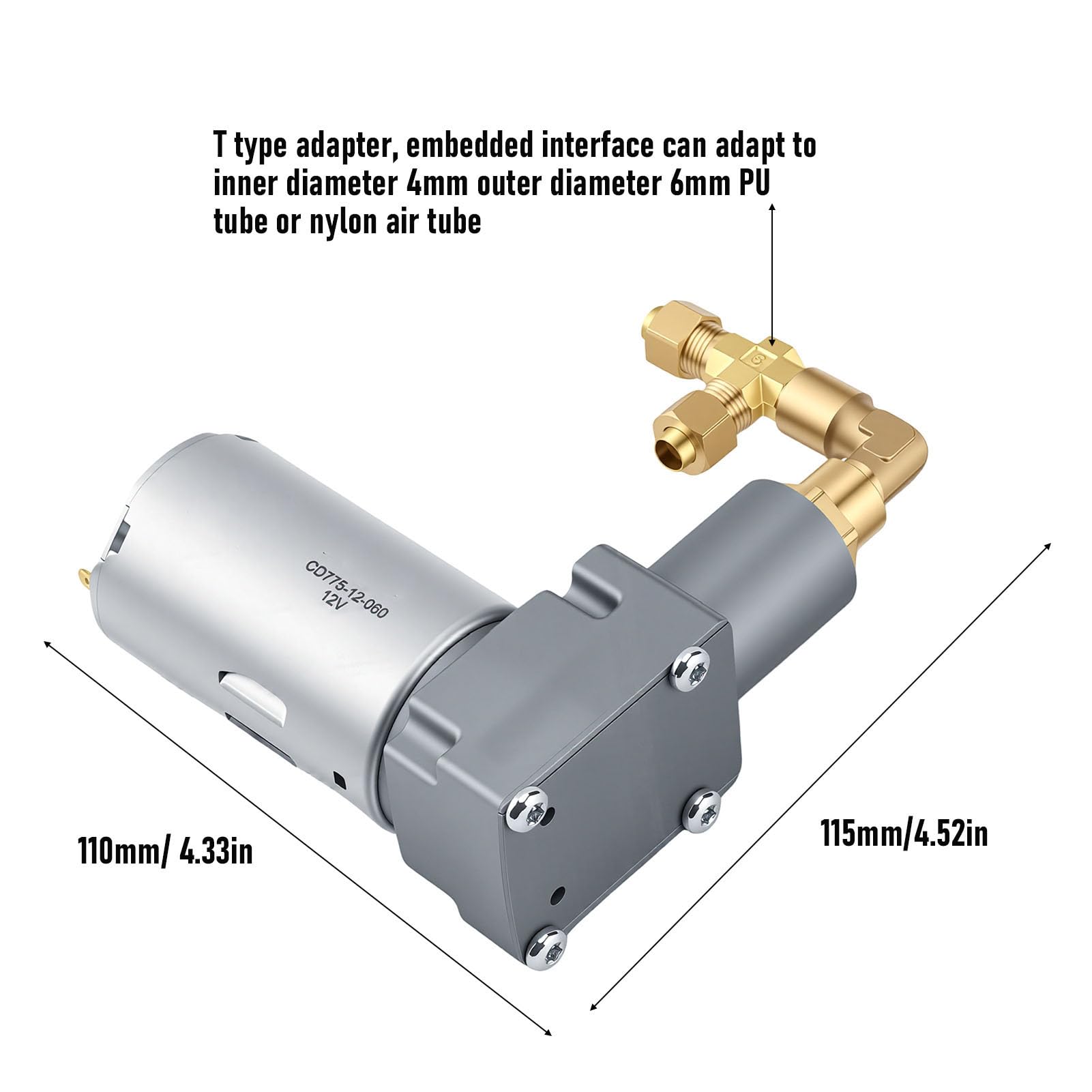 Tbest Air Ride Adatto per Compressore Sedile, di Doppia Connessione (12V)