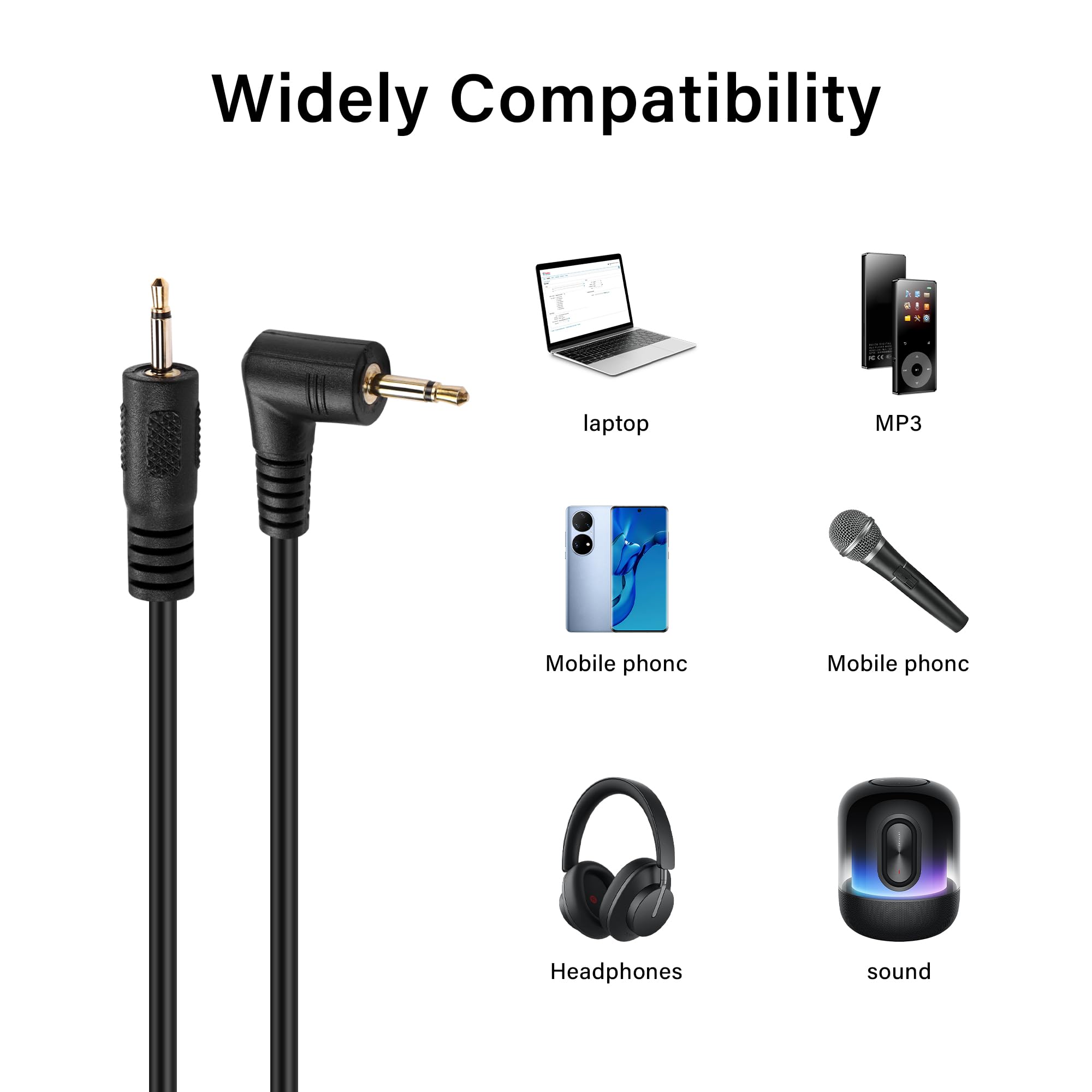 MOSWAG Câble 3,5 Mm Vers RCA, Lot De 1, 2 Câbles Adaptateurs