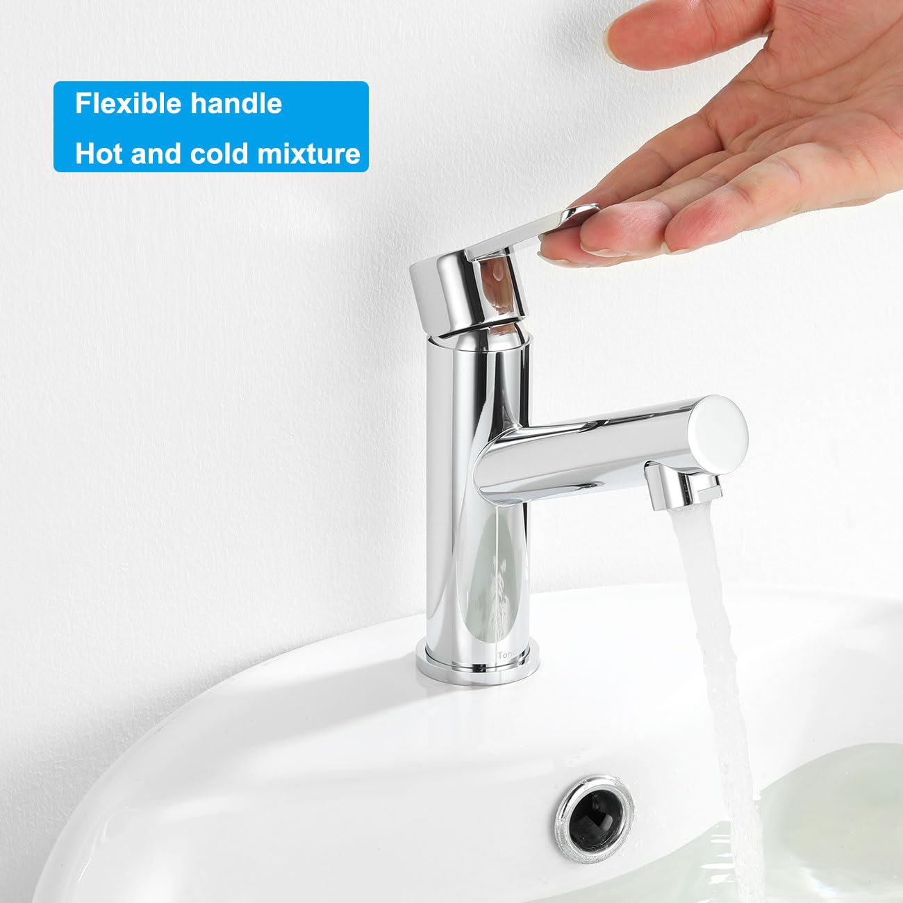 Robinet De Lavabo Haut Doré - Mitigeur à Poser Pour Salle De Bain - Acier Inoxydable - Bec Relevé, Aérateur Amovible - Réglage Chaud/froid