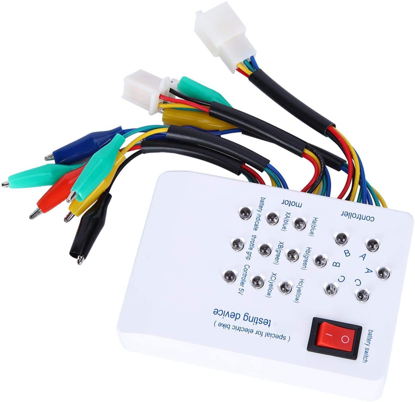 Tester Motore Brushless, 115x80x26mm Dispositivo di Prova E-bike Electro, Riparazione Auto Tester per Biciclette Elettriche Controller Rilevatore Universale per Veicoli Elettrici