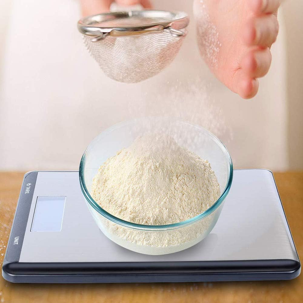 Food Scale Digital Kitchen Scale Ounces 22lbs/10kg Capacity Large LCD Display Tare Function Ultra Slim Multifunction Electronic Scale for Fruits,Milk,Cooking,Baking: Home & Kitchen
