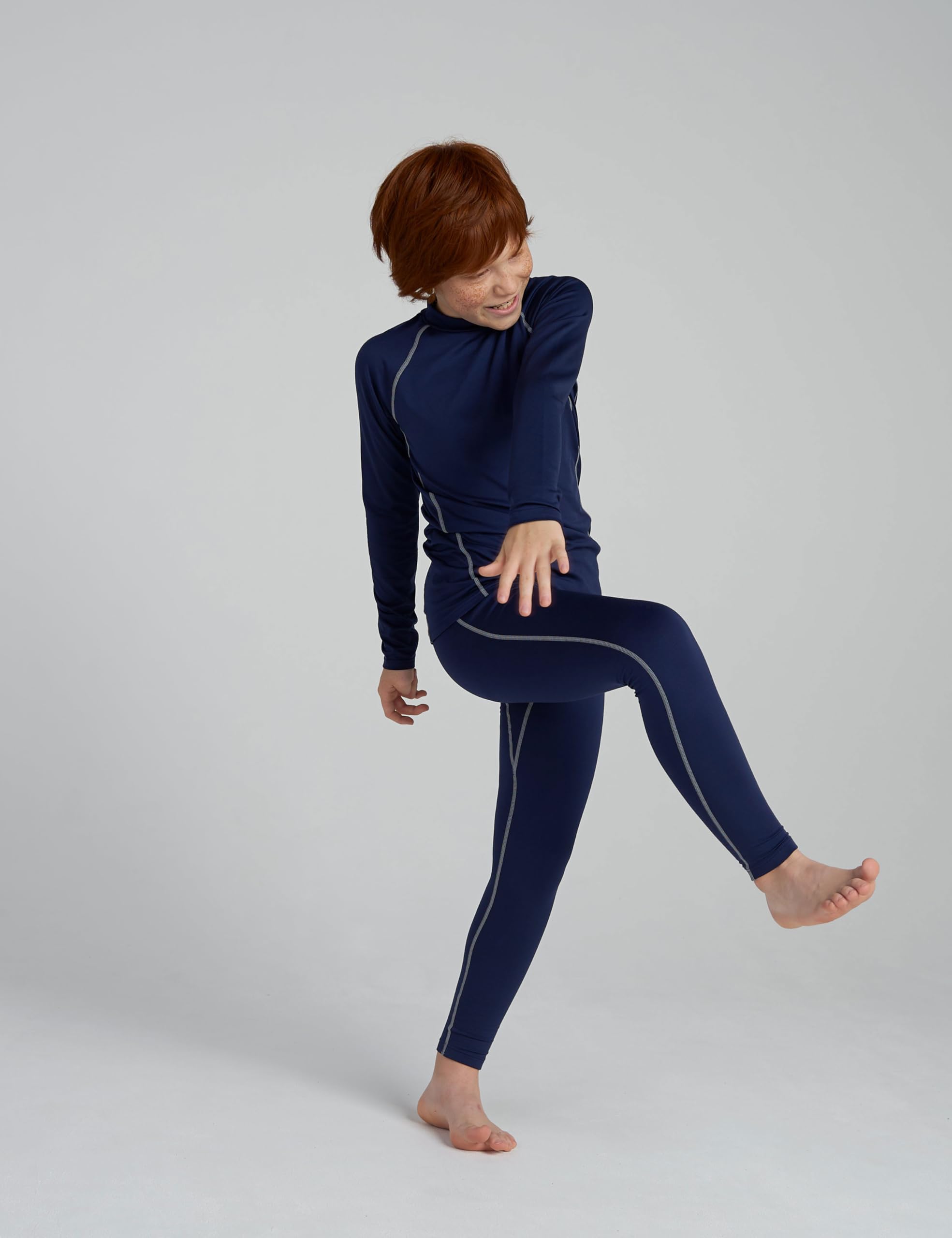 LAPASA Completo Termico Sportivo per Bambini Peso Leggero Set Coordinato Maglia e Pantaloni B21 - Traspirante Caldo