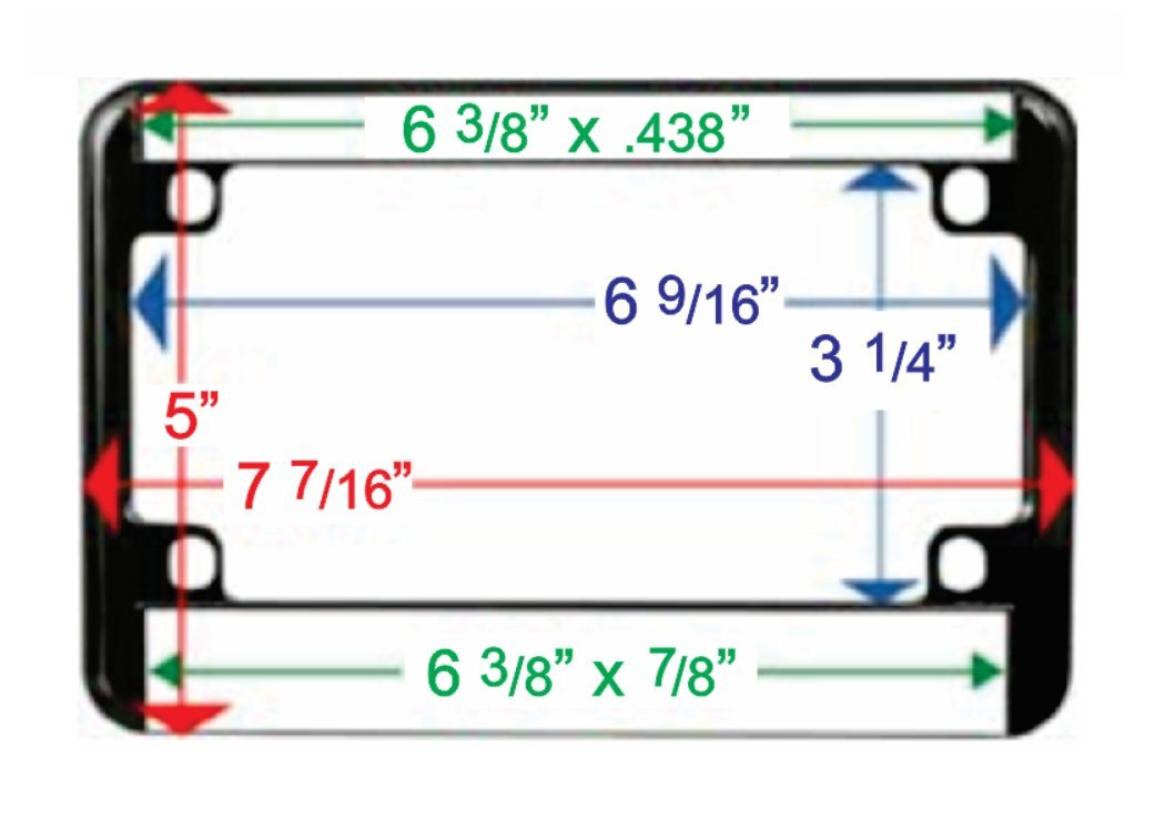 Custom Motorcycle License Plate Frame Personalize On Line Now (Silver Metal Frame)