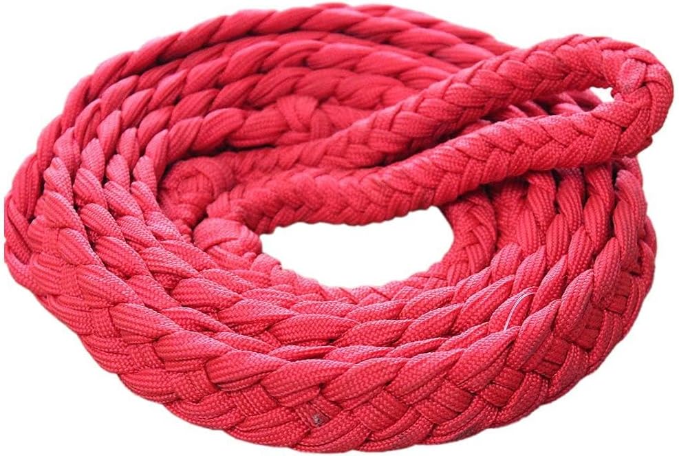 HILASON Braided Poly Barrel Racing Contest Flat Reins 1" X 8Ft Red | Horse Western for Horses Weaver
