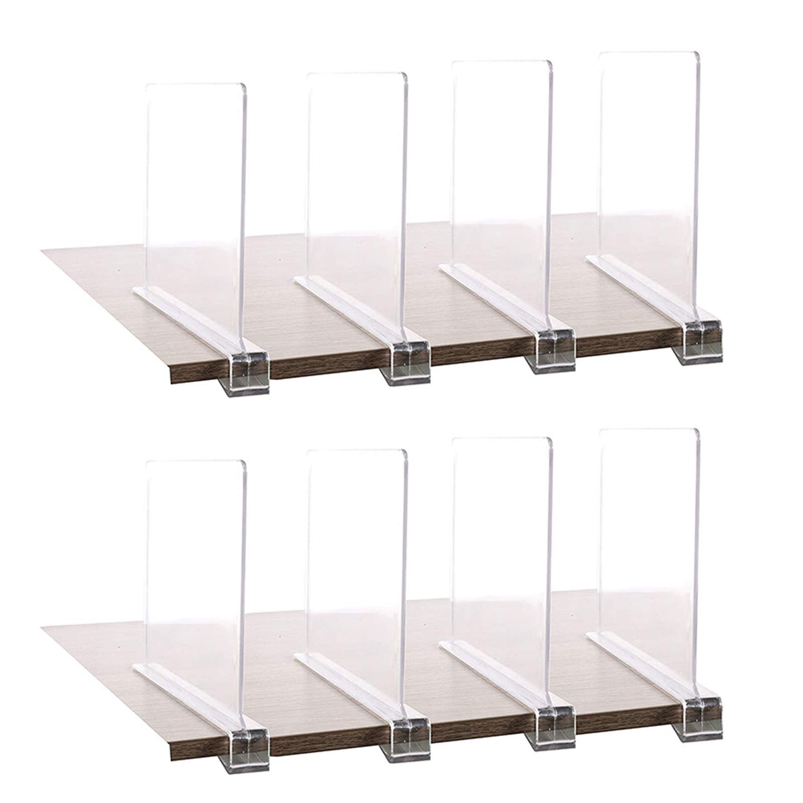 Buy Vankcp 8 Pcs Clear Acrylic Shelf Dividers for Closet, 8" × 12