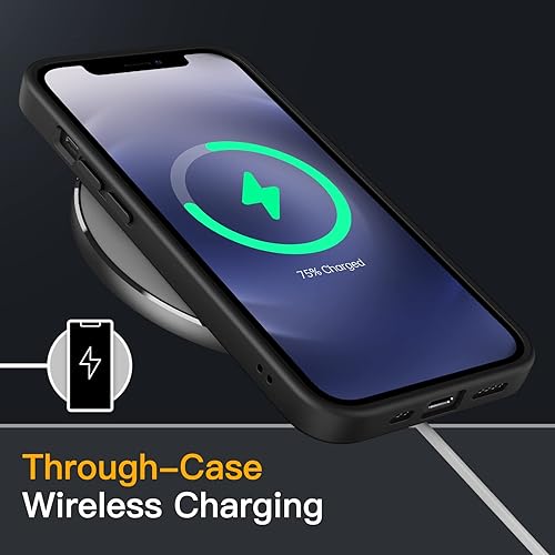 Miniatura 6 de JETech Funda mate para iPhone 12 Mini de 5.4 pulgadas, a prueba de golpes, protección contra caídas de grado militar, cubierta trasera translúcida