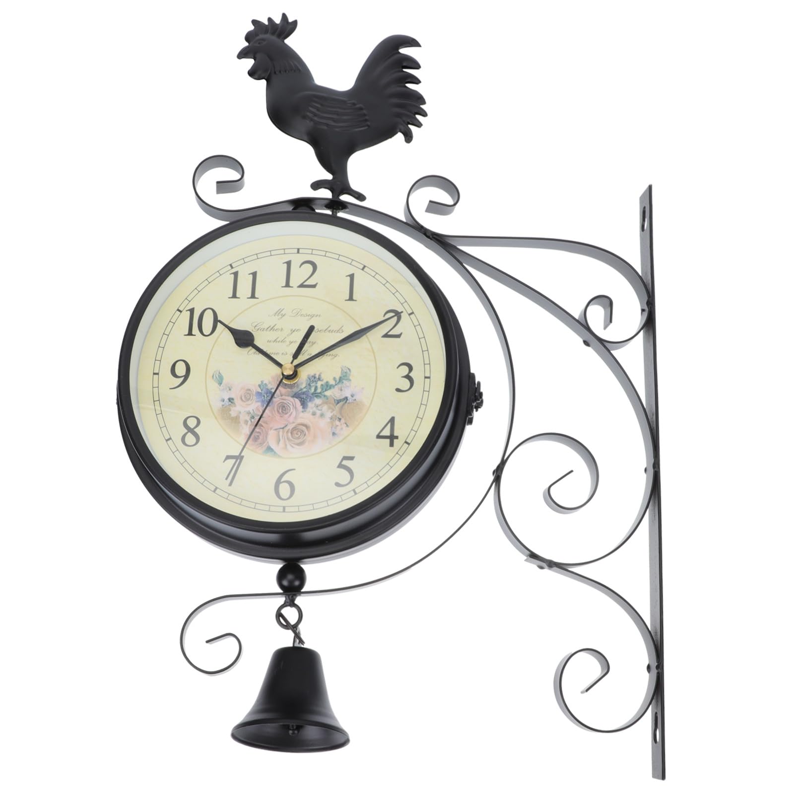 Horloge murale double face au mouvement silencieux pour un intérieur zen