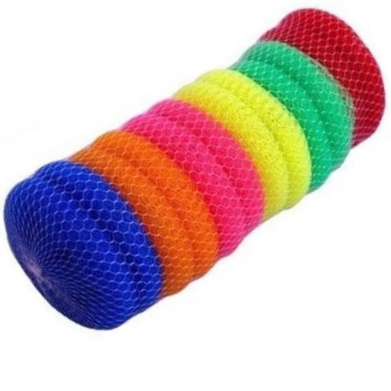 Bath Scrubber Sponge Pouf Body Scrubber| Bathing Round Loofah for Men and Women| Plastic Juna Loofah/Scrub | Set of 12 | Multicolour-image-24