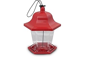 Pennington Songbird Lantern Bird Feeder - Red and Delightful!