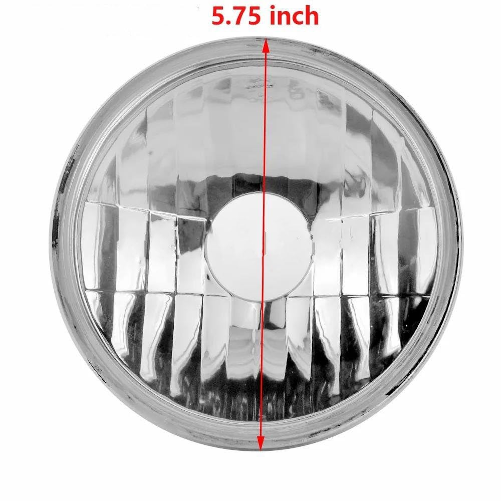 Pour Lentille En Verre Phare Avant Moto Universel 5.75 Pouces