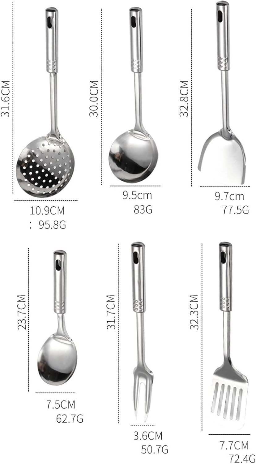 Küchenutensilien-Set, Kochutensilien-Set Aus Edelstahl, 6-teilig