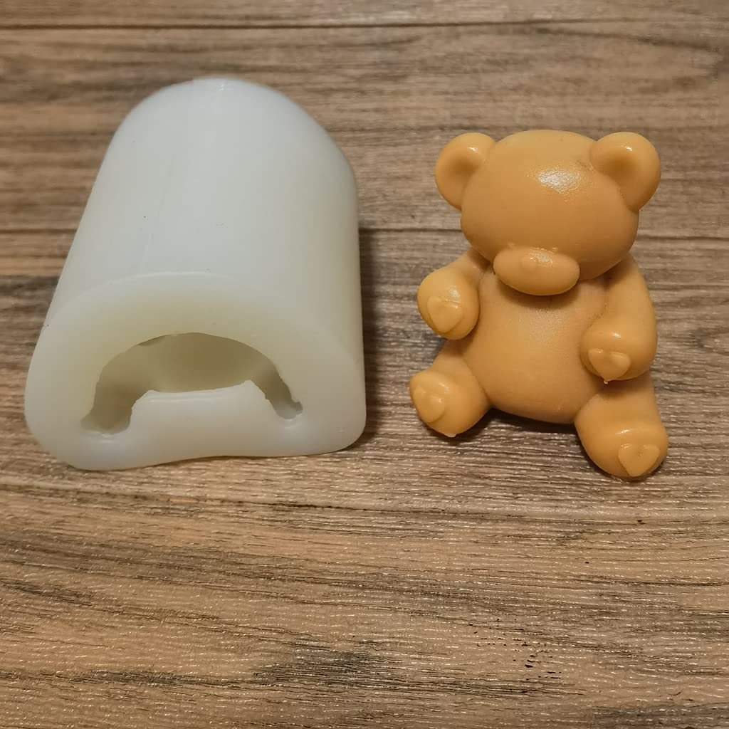 Stampo in silicone a forma di orsetto a forma di cuore per cioccolatini, caramelle, torte, decorazione da cucina,