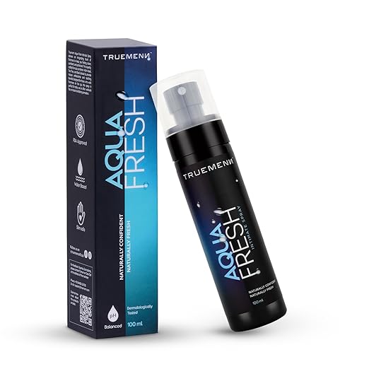 Aqua Fresh Intimate Spray for Men 100ml pH Balanced, Anti-Bacterial, Anti-Itch, Anti-Odour with Aloe Vera & Tea Tree Dermatologically Tested