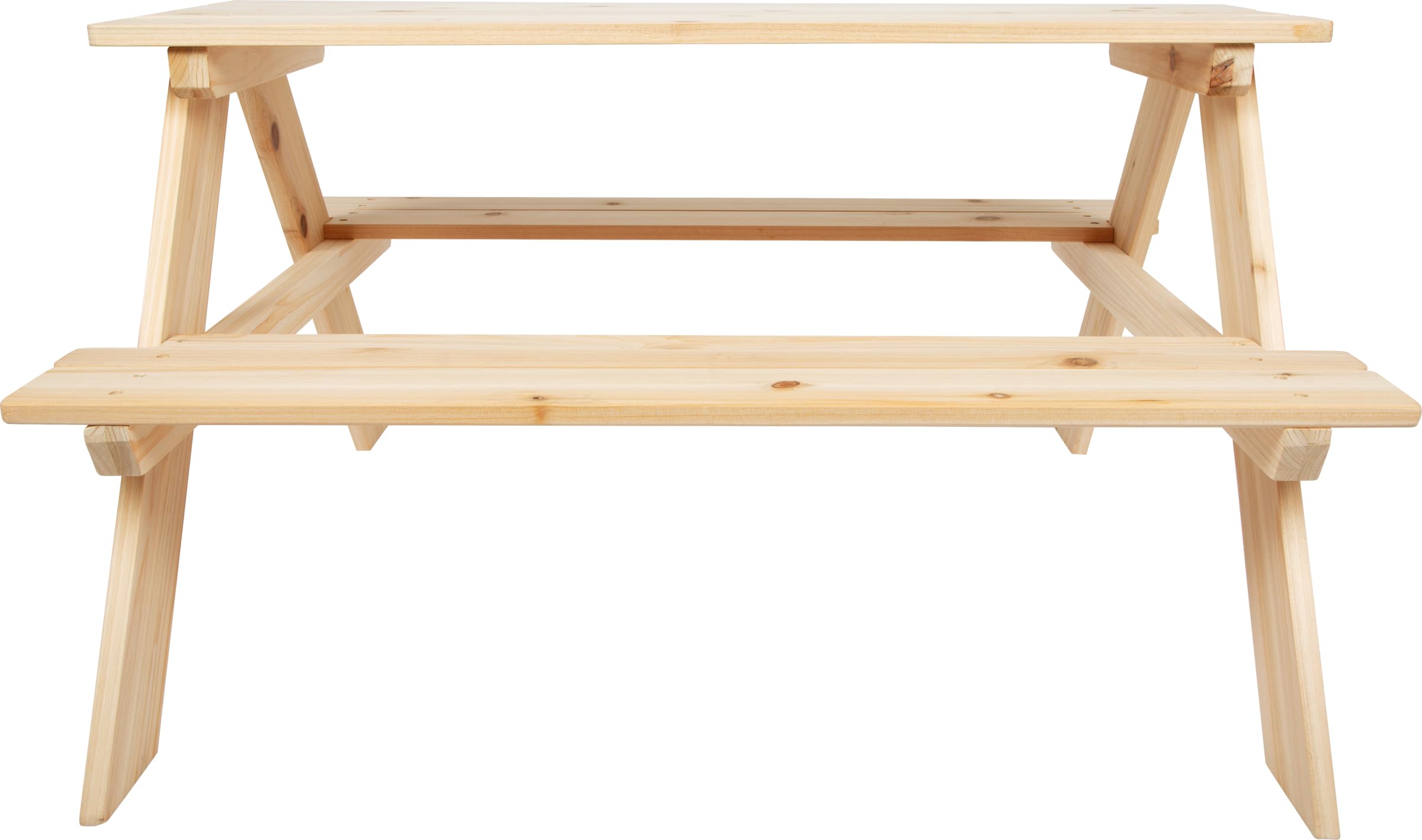 Small Foot Table de Pique-Nique pour Enfants, Deux bancs et Une Table en Bois Massif, à partir de 2 Ans, 12830