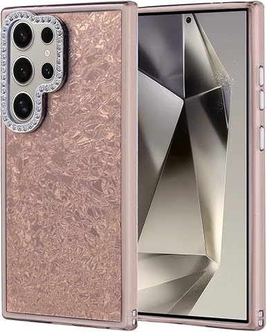 Zore Galaxy ile uyumlu S24 Ultra Kılıf Taşlı Tasarımlı Zore Kapi Kapak Gold