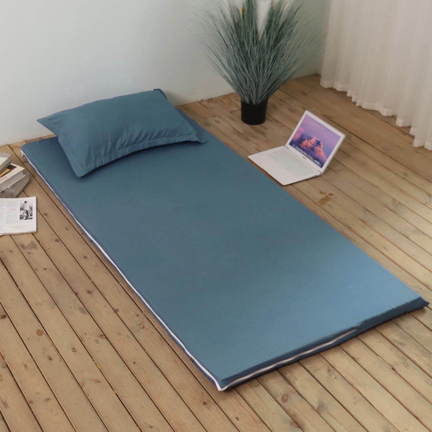 Blue,150x190cm, Futon Cover for Japanese Futon Floor Mattress with Zipper Queen/King/Full Size Comfortable Soft Mattress Cover Dustproof Futon Mattress Protective Cover Washable