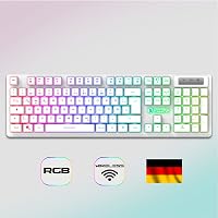 EMPIRE GAMING Armor RF800 Wireless Gaming Billentyűzet és Egér Szett QWERTZ RGB LED 4800 DPI PC PS4 PS5 Xbox Fehér - RF800 Wireless Weiß 2
