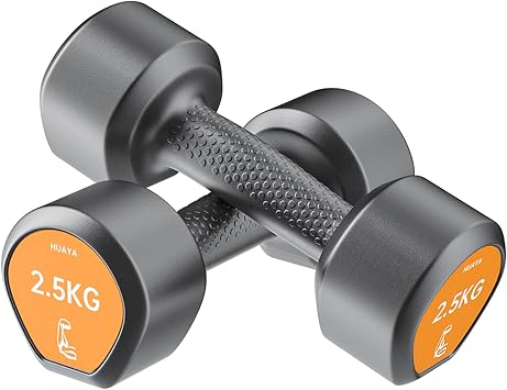 Set of 2 Dumbbell Hand Weights, Anti-Slip, Anti-rol