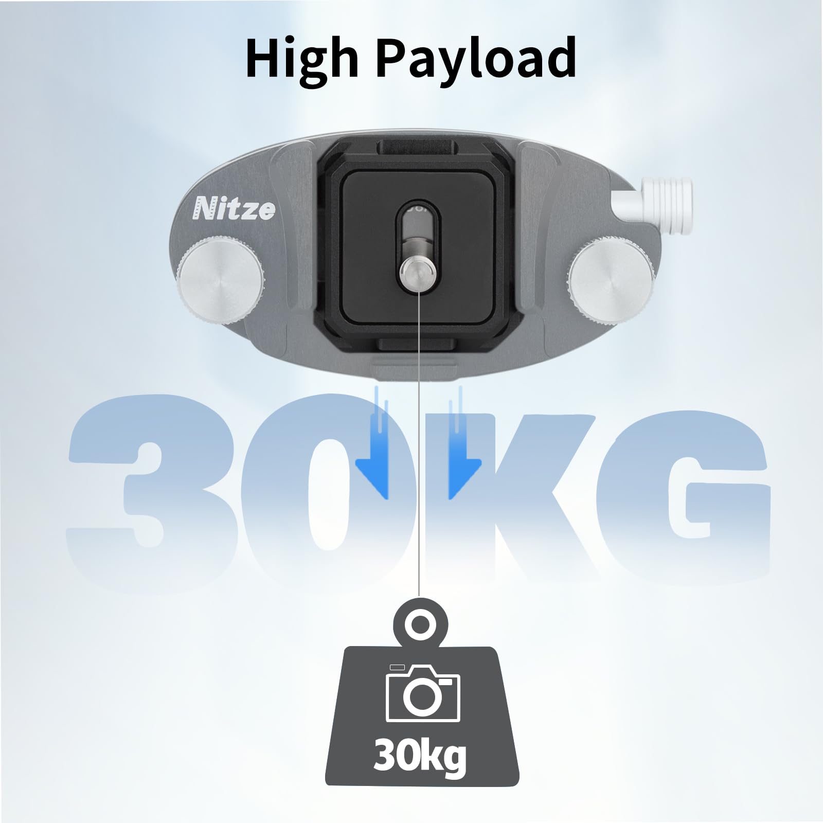 Piastra Arca Swiss A Sgancio Rapido Nitze N51-01 | Vite 1/4" Per DSLR E Action Cam | Gommini Antiscivolo