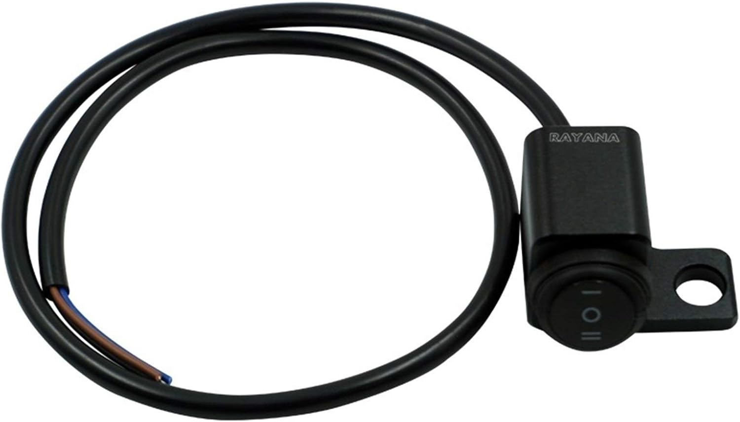 RAYANA 12V Motorcycle ATV 10mm Mirror Mount Switches Motorbike Headlight Hazard Brake Fog Lights ON-Off-ON Waterproof Switch Toggle Switches (Color : Left) : Automotive