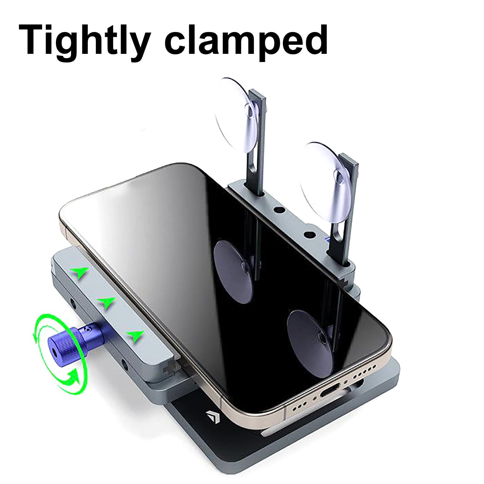 Separatore per schermo cellulare, apri riparazione telefono con rotazione a 360 °, design multi-angolo di modifica, con forte ventosa, kit di riparazione cellulare per apertura schermo