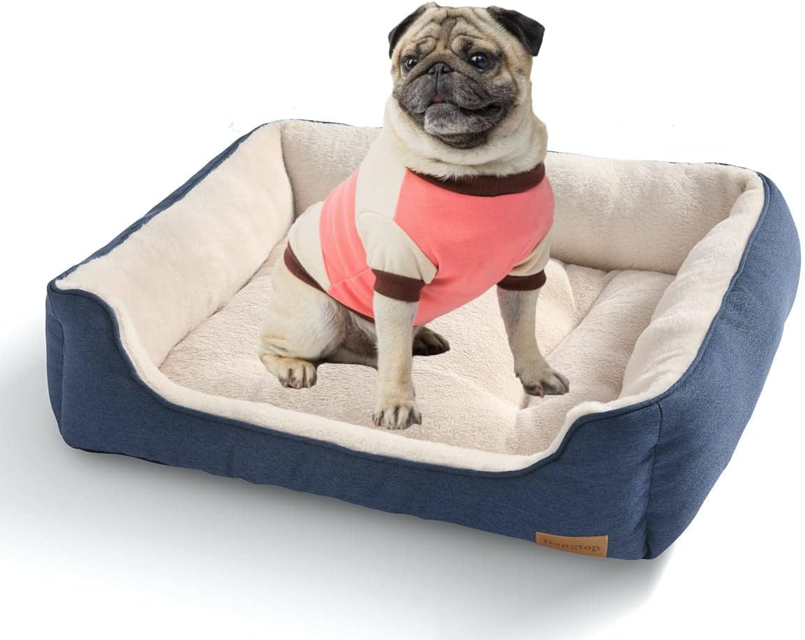 Dog Bed for Small Medium Large Dogs and Cats, Durable Dog Bed with Chew Proof Fluffy Washable Material, Comfy Soft Breathable Couch…