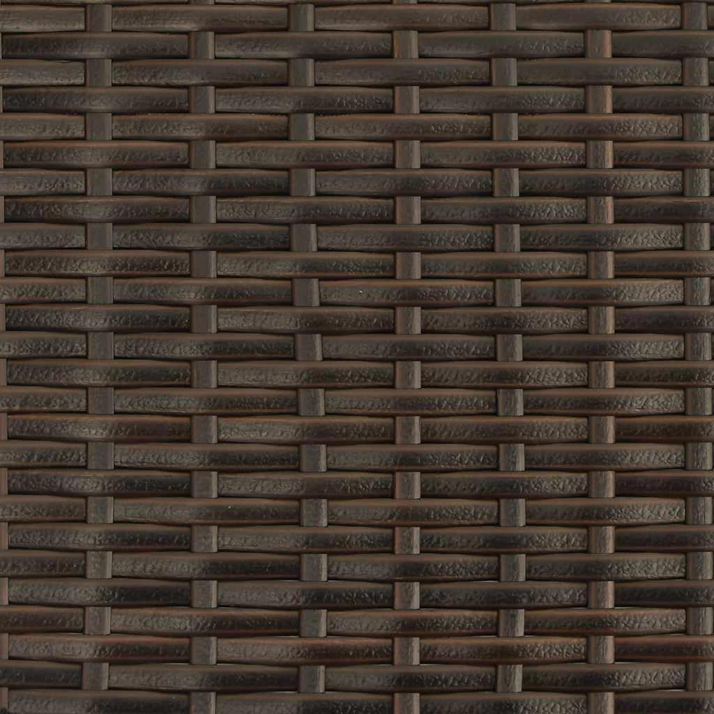 Leżak ogrodowy z wysuwanym dachem, brązowy rattan PE 204 x 75 x 140 cm, regulowane oparcie i podnóżek, z poduszką do siedzenia do 110 kg
