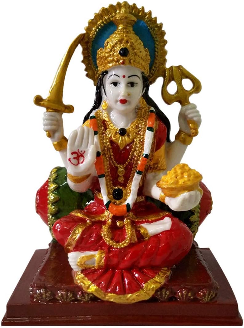 BHAIRAVI SALES Resin MATA Santoshi | Matarani , 6 Inches, Multicolor, 1 Piece