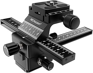 PROfezzion Premium Dual Axis 4-Way Macro Focusing Rail Slider with Arca-type Quick Release Plate