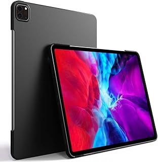 Case for iPad Pro 12.9-Inch (2018/2020 Released 3th / 4th Generation),Puxicu Slim Design Matte Rubber Soft TPU Protective Cover for 2018 (3th Gen) 2020 (4th Gen) iPad Pro 12.9 inch, Black
