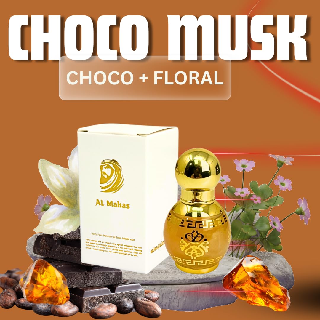 Choco Musk Wholesale Pack (10ML x 12 units)– 10 ML Concentrated Perfume Roll-On for Men & Women | Unisex Fragrance | Rich Chocolate & Musk Scent | Alcohol-Free