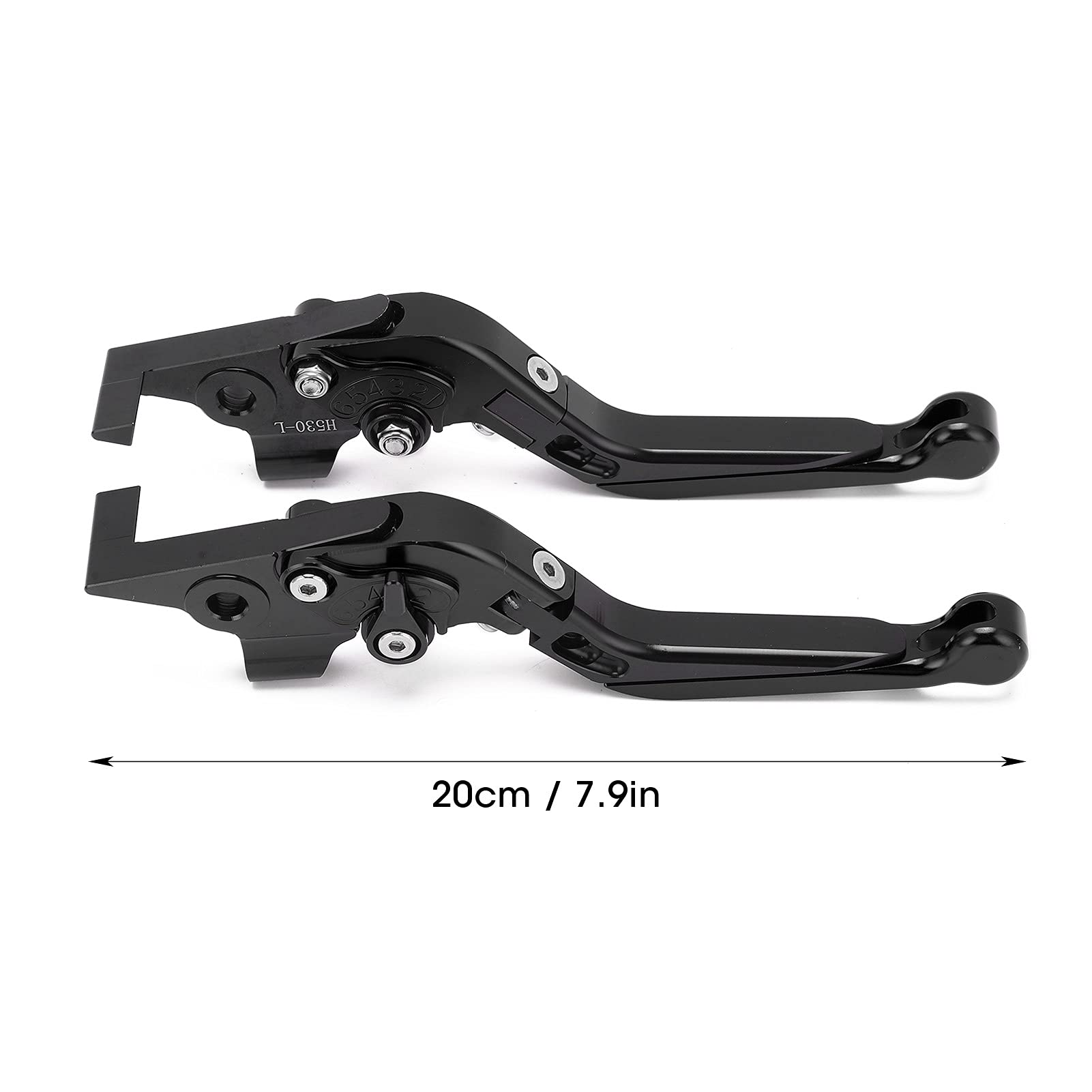 Leva Frizione Freno Moto, 1 Paio Sinistra e Destra Maniglie Freno Regolabili Lega di Alluminio Accessorio Moto per TMAX 530 2012‑2019/560 2020-2021(Nero)